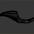 Modern Black Streamlined Leather Seat With Stitched Details And Comfortable Design