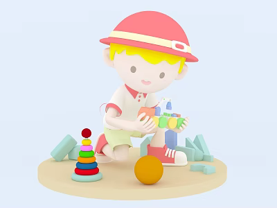 character cartoon 3d model