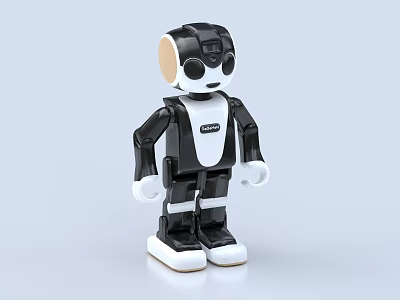 Smart Robot Toy With Black And White Stylish Design And Interactive Features 3d model