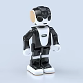 Smart Robot Toy With Black And White Stylish Design And Interactive Features 3d model