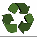 Green Recycling Symbol With Circular Arrows For Sustainable Environmental Practices