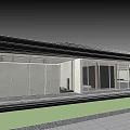 Spacious Sales Office Interior With Black Marble Walls Wooden Accents And Skylight Natural Light