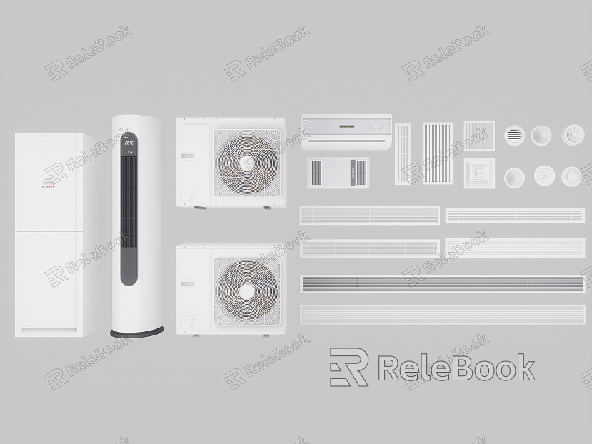 Air Conditioning Air Conditioning External Unit Air Conditioning Air Conditioning Air Outlet Round Air Outlet Central Air Conditioning Air Outlet Extremely Narrow Air Outlet model