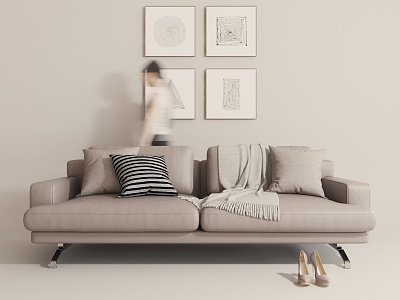 Modern double sofa model