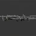 Heavy Duty Industrial Equipment Piping System with Metal Fittings Valves and Complex Layout