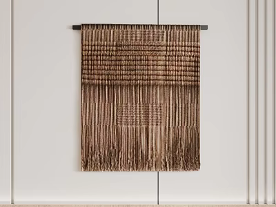 Textured Woven Wall Hanging For Modern Minimalist Decor 3d model