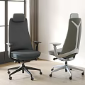 Ergonomic Office Chairs With Mesh Back Adjustable Armrests And Swivel Wheels For Workspace 3d model