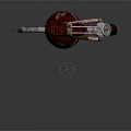 Unique Steampunk Weapon Design With Red Bottle Cricket Ball And Metal Parts