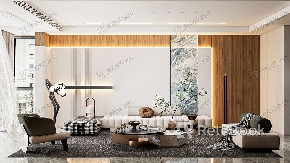 modern living room model