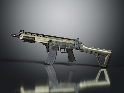 Modern rifle semi-automatic rifle 3d model