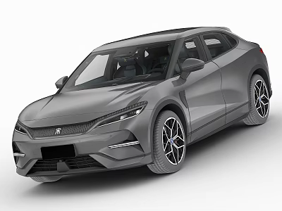 Modern Gray SUV Car With Streamlined Body Sporty Wheels And Sleek Design 3d model