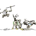 Creative Lego Built Smart Machines Including Drone Mechanical Deer And Dinosaur 3d model