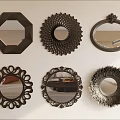 Various Wall Decor Mirror Designs With Intricate Patterns And Different Shapes 3d model