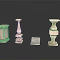 Various Carved Stone Decorative Pedestals And Pillar Bases For Decoration