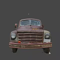 Old Rusty Vintage Pickup Truck With Wooden Bed And Weathered Exterior