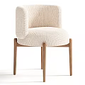 Elegant Single Chair with Green Bird Leaf Pattern Fabric and Walnut Wooden Legs
