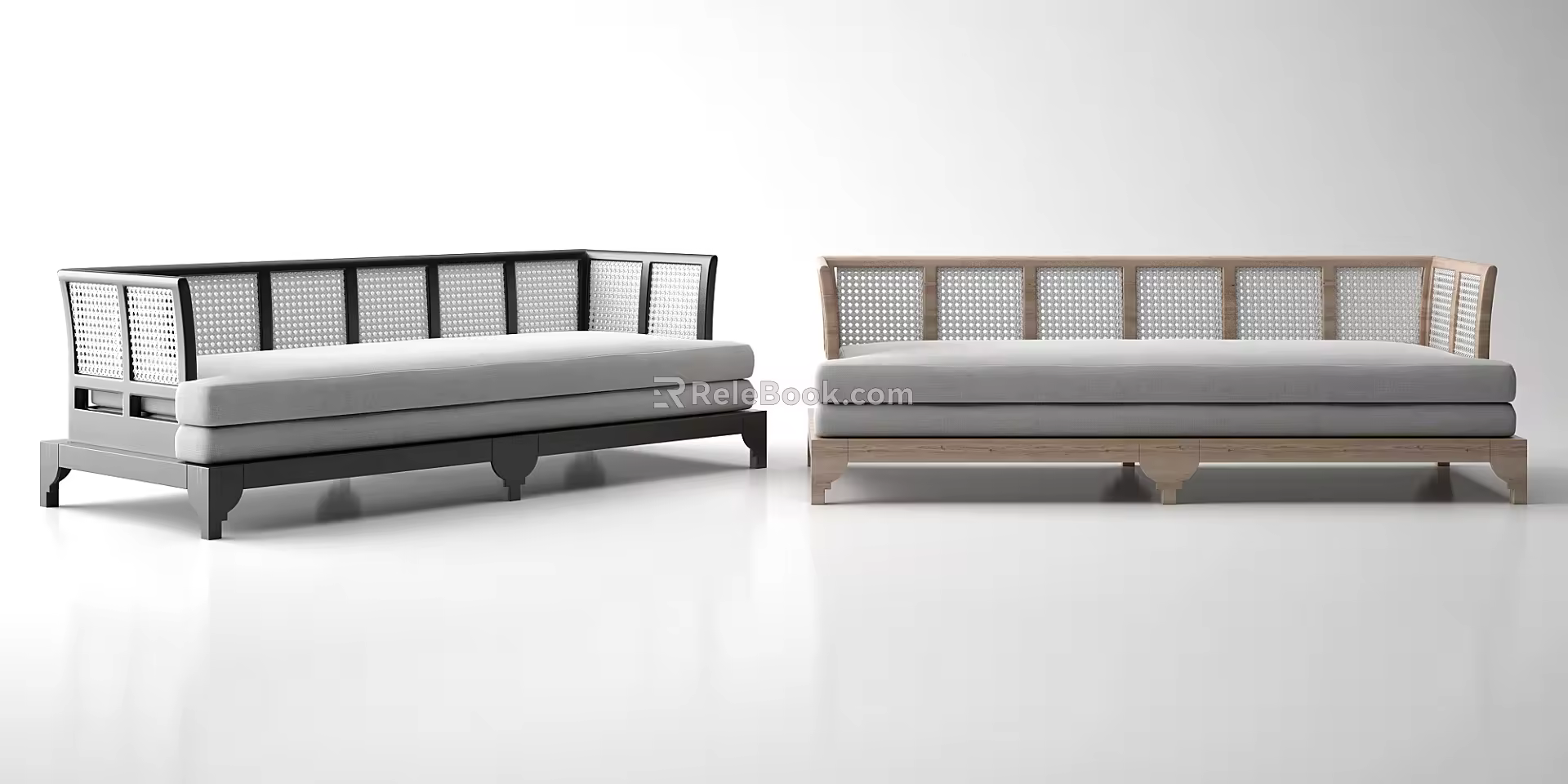 New Chinese-style double sofa 3d model
