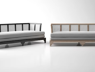 New Chinese-style double sofa 3d model