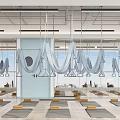 Bright Aerial Yoga Studio With Hammocks Mats Mirrors And Exercise Equipment