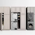 Modern Bathroom Cabinet With Wooden Design Open Shelves And Storage Drawer Units