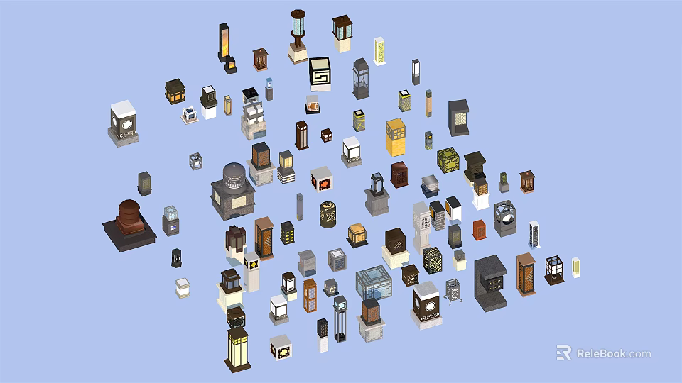 Outdoor Lights With Various Styles For Garden Decoration And Waterproof Design 3d model 