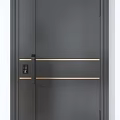 Modern Gray Security Doors with Multiple Design Styles and Secure Lock Features 3d model