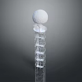 Advanced Sphere Monitoring Equipment Mounted On Metal Tower With Ladder Structure