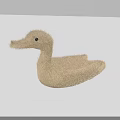 Cute Plush Duck Toy With Light Brown Fluffy Body And Cream Colored Design