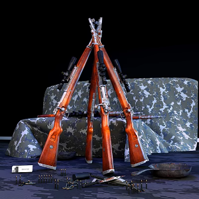 Modern Sniper Rifle 3d model