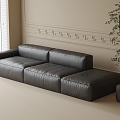 Leather Multiplayer Sofa 3d model