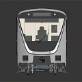 Modern Silver And Yellow Metro Train Featuring Sleek Design Reflective Surface And Multiple Carriages 3d model