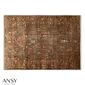Square Rug With Intricate Traditional Patterns And Earth Tones For Home Decor