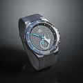 Trendy Modern Fashion Watch Featuring Blue Dial Rubber Strap and Sleek Metal Case Design
