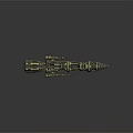 Ornate Ancient Decorative Weapon With Elaborate Carvings And Intricate Design