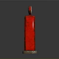 Red Vintage Standard Gasoline Pump With Star Logo Base And Nozzle