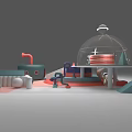 Vibrant Kids Play Area Design With Dome Slides Circular Platforms And Soft Balls