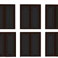 New Chinese-style sliding window grilles 3d model