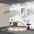 Skyline lamp linear lamp steel strip lamp decorative lamp 3d model