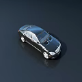 Sleek Black Modern Luxury Sedan With Shiny Body On Dark Background