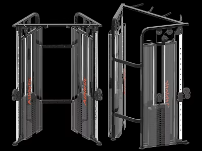 Multi Functional Fitness Training Equipment for Home Gym with Adjustable Weights and Steel Frame 3d model