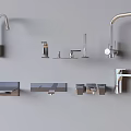 Various Modern Chrome Faucets With Sleek Design For Home Kitchen And Bathroom