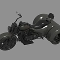 Classic Three Wheeled Motorcycle With Dark Gray Body And Black Seat In Retro Style