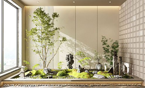 New Chinese style landscape sketch landscape 3d model