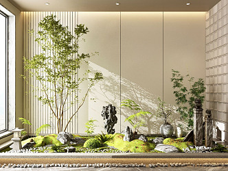 New Chinese style landscape sketch landscape 3d model