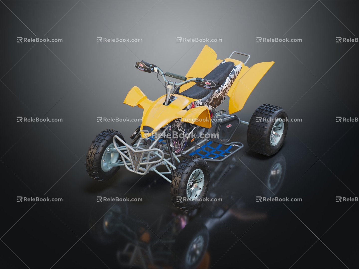 Modern beach motorcycle all-terrain vehicle 3d model