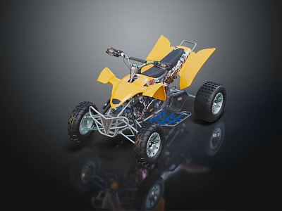 Modern beach motorcycle all-terrain vehicle 3d model