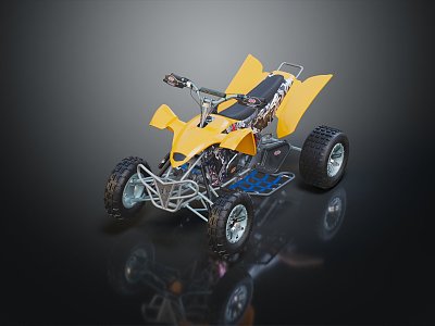 Modern beach motorcycle all-terrain vehicle 3d model