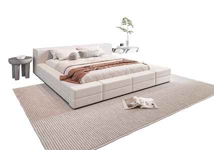 Modern Double Bed 3d model