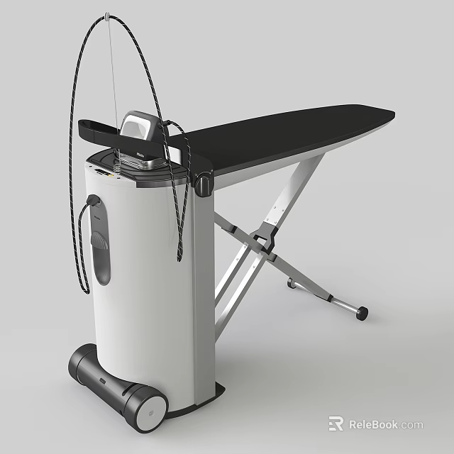 Modern Steam Ironing Station With Ironing Board For Daily Use 3d model 