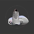 Modern Gray Pink Blue Sneakers With Streamlined Design And Lightweight Sole